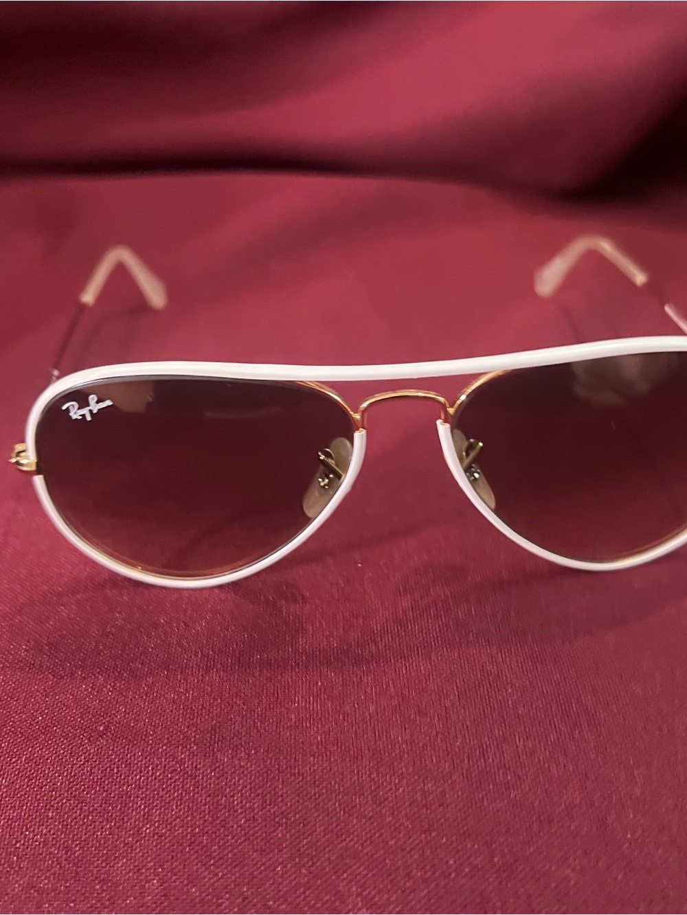 Ray-Ban kids White-Trim Aviator Sunglasses